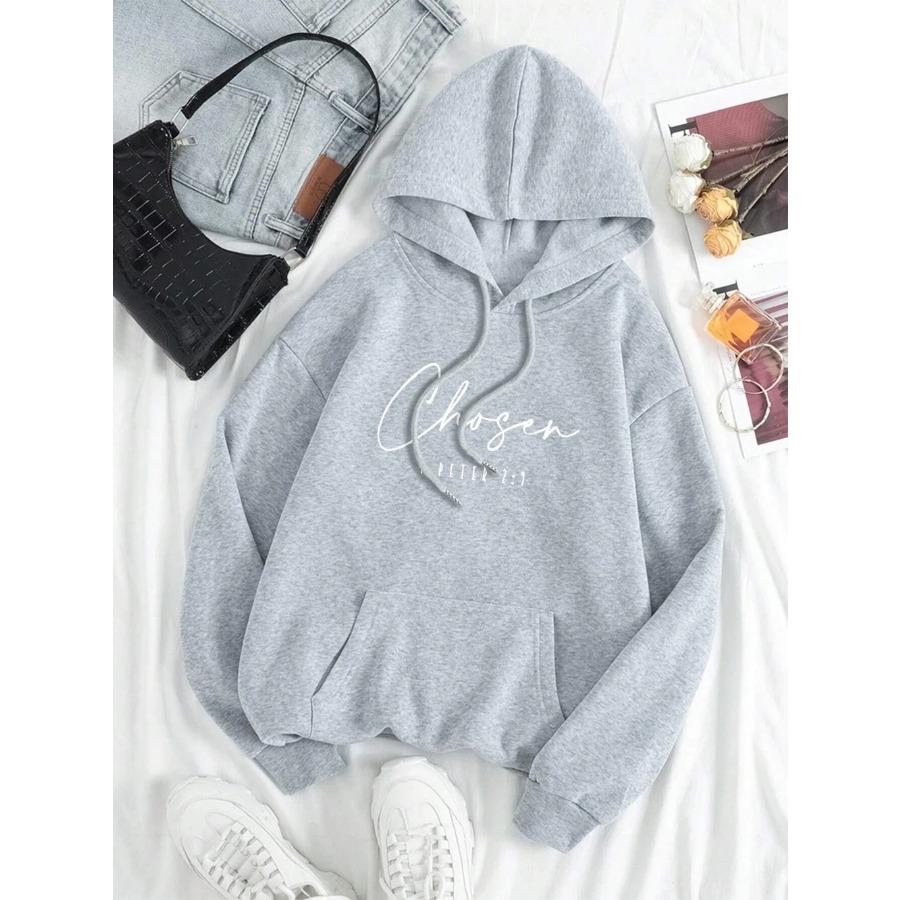 Auserwählt I Petrus Brief Grafikdruck Kapuzenpullover Herren Damen Neue Mode Hoodie Fleece Hip Hop Kleidung Harajuku Mode Hoodies Paar