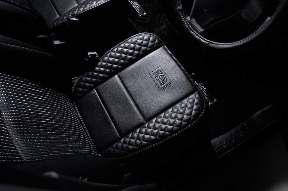 GARSON DAD Gesteppter Sitz Schwarz Autositzkissen für und hinten Universelle Passform für und D.A.D. Kissen, [HA586-01]. Fahrer, Beifahrer, Sitze. fahren.