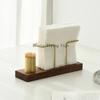 1pc Wood+metal Tissue Holder Tissue Holder Restaurant Desktop Decorations Hotel Tablecloth Rack Home Accessories Tissue Holder