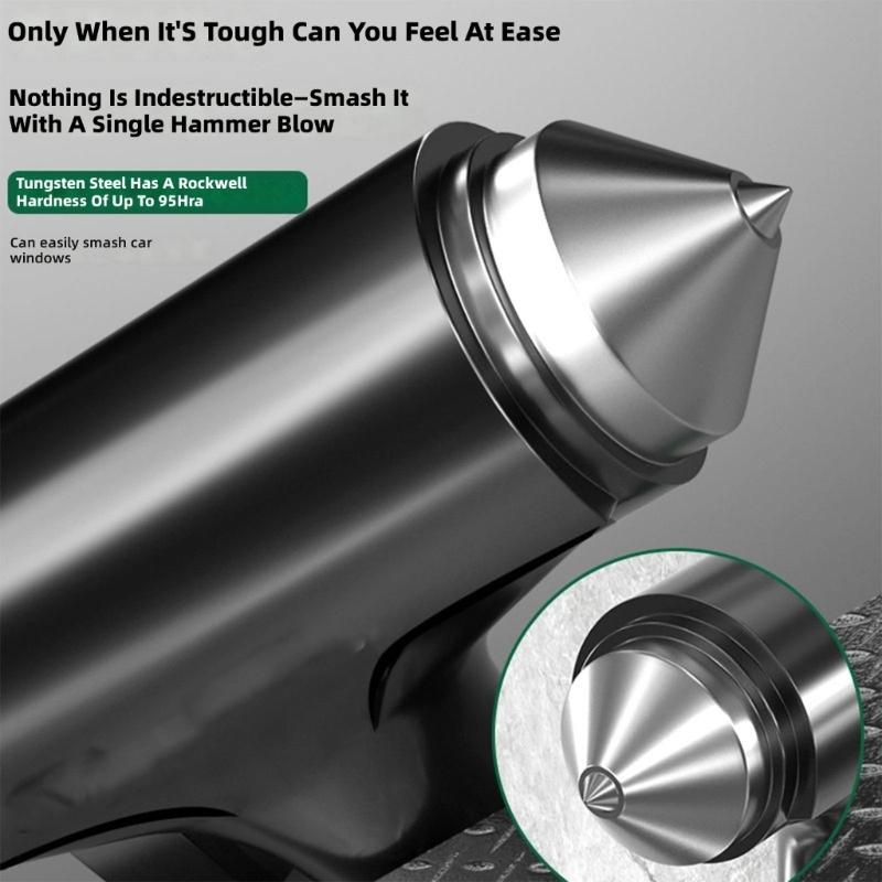 Compact Emergency Tool Featuring Window Breaker Seat Belt Cutter and Safety Hammer Suitable for Car Safety Easy to Use