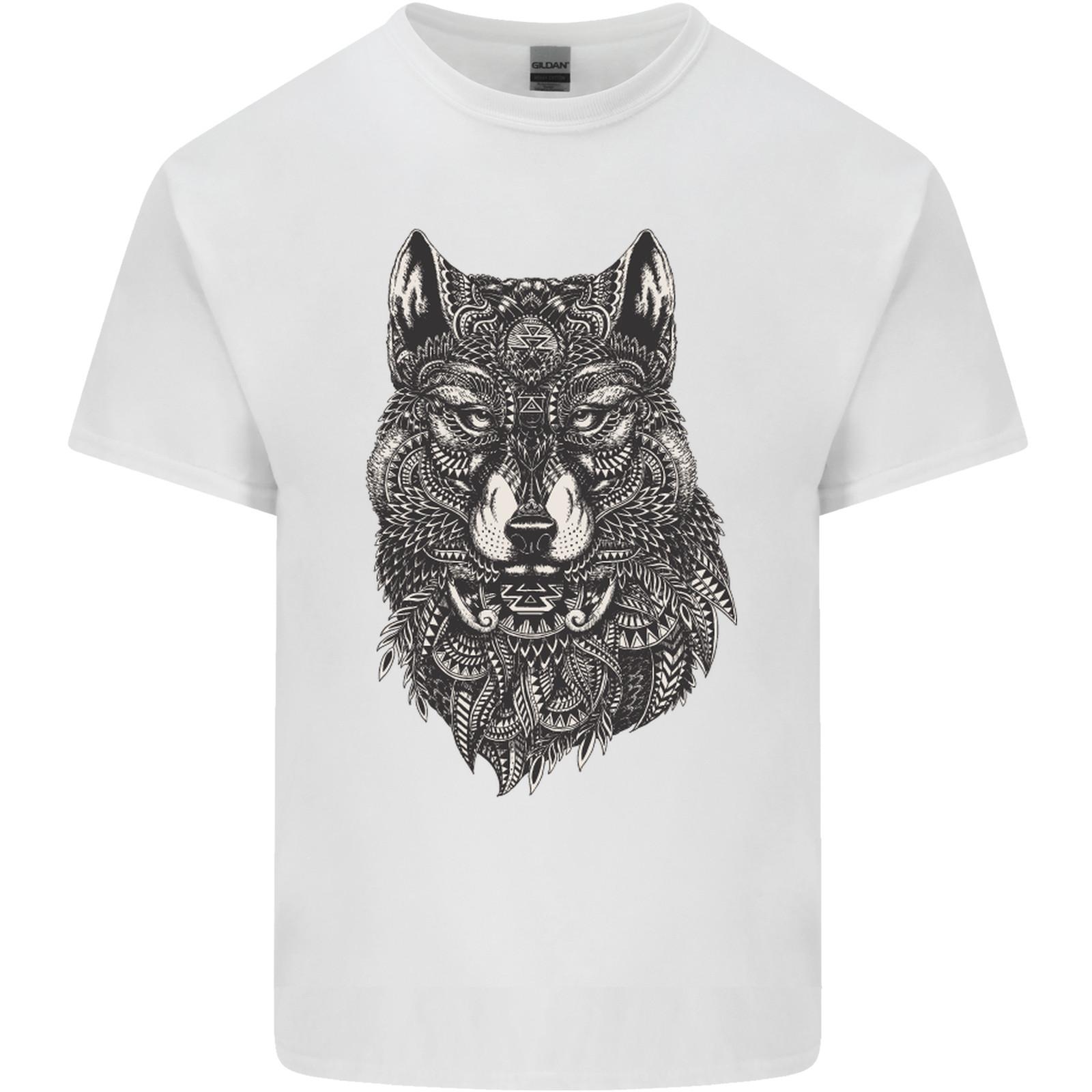 Abstract Dog Mandala Art Mens Light Cotton T-Shirt Mens Womens Tees Top 3XL