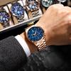 POEDAGAR Luxus Herrenuhr aus Edelstahl Chronograph Kalender Sportuhren für Herren Kleine Drei-Zeiger-Uhr Hohe Qualität Uhren