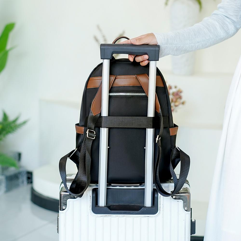 Lightweight Backpack Color Block Women's Small Backpack Oxford Travel Bag