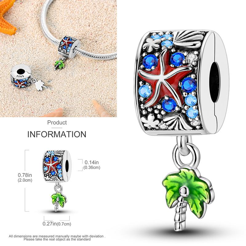 Neuer 925er Silber Kaktus Kleeblatt Anhänger Frühlingsgrüne Serie Perlenanhänger Für Original Perlenarmband DIY Schmuck