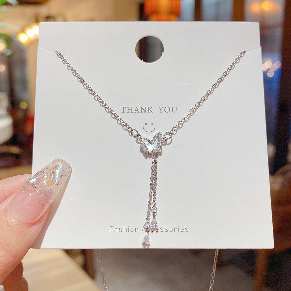 Gentle High-grade Exquisite Pendant New Style Minority All-match Clavicle Chain Tassel Necklace Accessories for Women