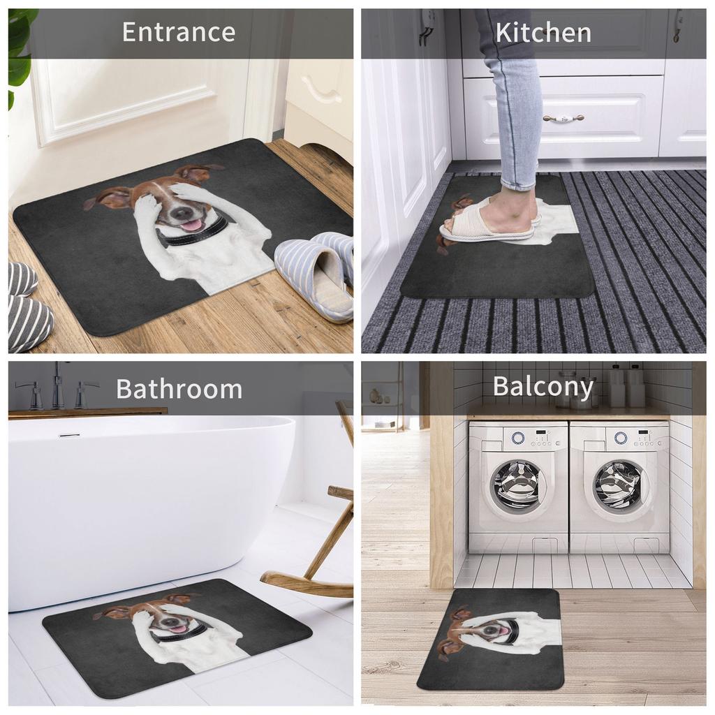 Funny Jack Russell Terrier Doormat Non-Slip Entrance Kitchen Bath Door Floor Mat Dog Lover Bedroom Balcony Carpet Rug