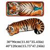 2D Flat Tiger Doormat Water-absorbing Bedside Rug Unique Bedroom Carpet  Home Decor