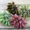 30 Heads Artificial Small Pineapple Plastic Tree Leaves Flores Fake Flowers DIY Wedding Home Decoration Plant Green Leaf