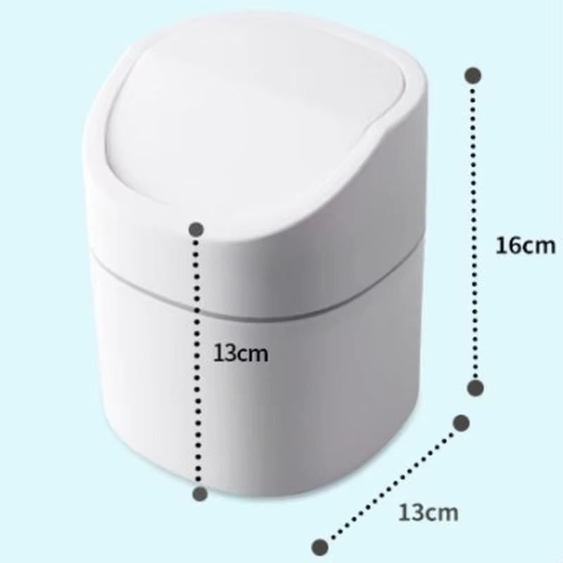 Kreativer Tischmülleimer im nordischen Stil Schreibtischmülleimer für Küche Badezimmer Schlafzimmer Klappdeckel Tischmülleimer
