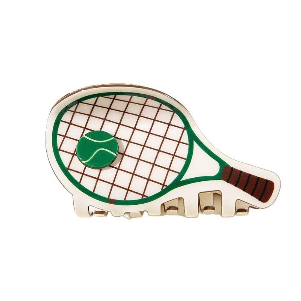 Creative Tennis Shark Hair Clip Tennis Racket Shape Hair Accessory Cute Hair Claw  for Women Girls