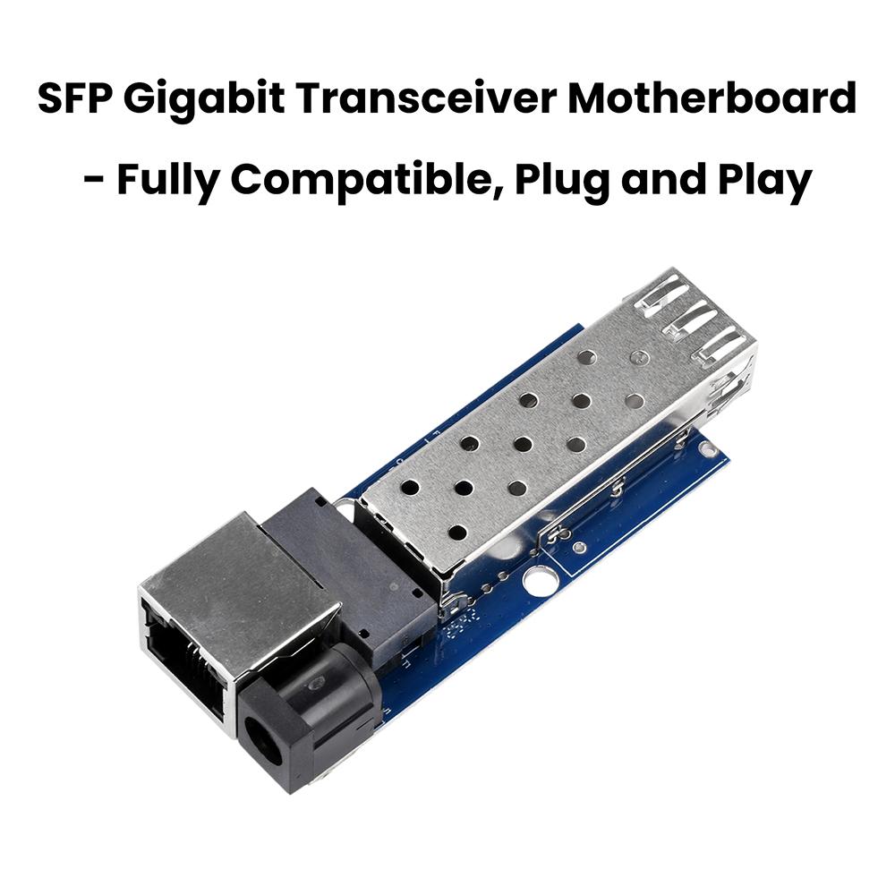Gigabit Mini Optisk Mediekonverter SFP Ethernet-svitsj 1 Fiber 1 Rj45 100/1000Mbp DC 5-12V Optisk Transceiver Fibra Switch