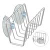 Versatile Metal Sink Sponge Holder Draining Basket Kitchen Rack with Suction Cup