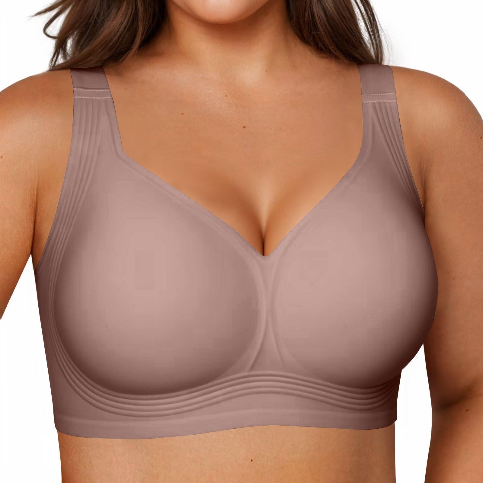 

Jelly Bras For Women Soft Wireless Push Up Bra Full Supportive Older Lift Back Coverage X-Large