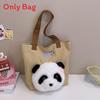 Panda Weicher Plüsch-Rucksack Für Damen Modisches Cartoon-Geschenk Für Teenager Und Studenten
