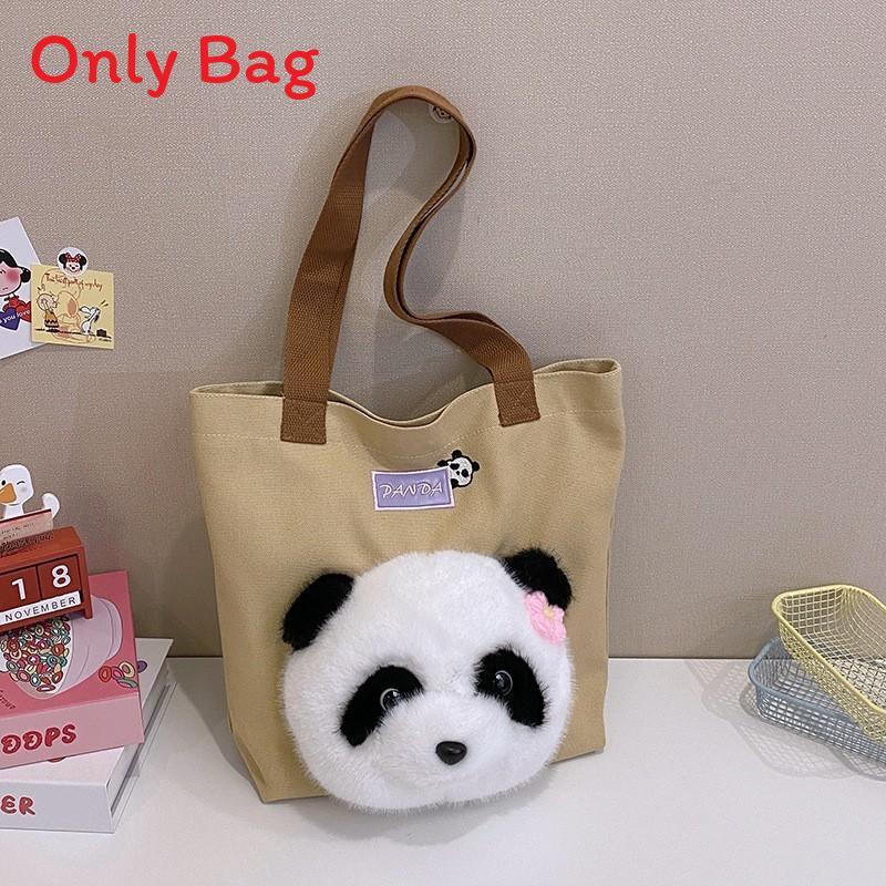 Panda Weicher Plüsch-Rucksack Für Damen Modisches Cartoon-Geschenk Für Teenager Und Studenten