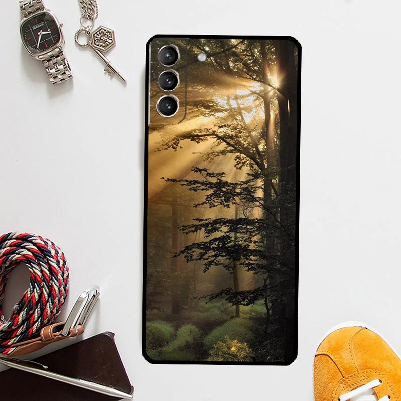 Beautiful Nature Forest Tree Cover For Samsung Galaxy S23 Ultra S8 S9 S10 S22 Plus S20 S21 FE Note 10 20 S24 Ultra Case