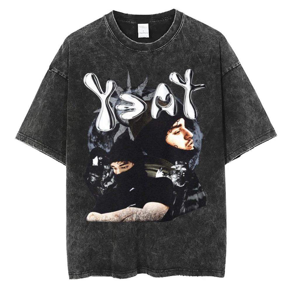 Washed Rapper Yeat Graphic T Shirts LYFESTYLE 2093 Merch T-shirt Hip Hop Fashion Vintage T Shirt Cotton Oversized Tees Unisex