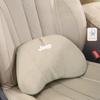Car Suede Headrest Auto Logo Seat Neck Pillow Waist Cushioning For Jeep Grand Cherokee Wrangler JK Gladiator Compass Renegade AMO1
