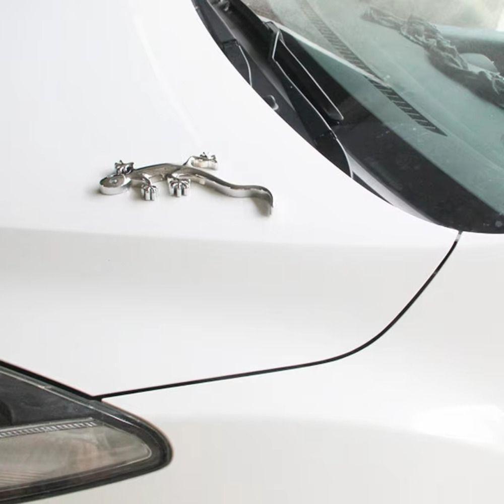 ABS Material Led Car Lamp Waterproof Solar Warning Light Gecko Sticker  Motorcycle Use