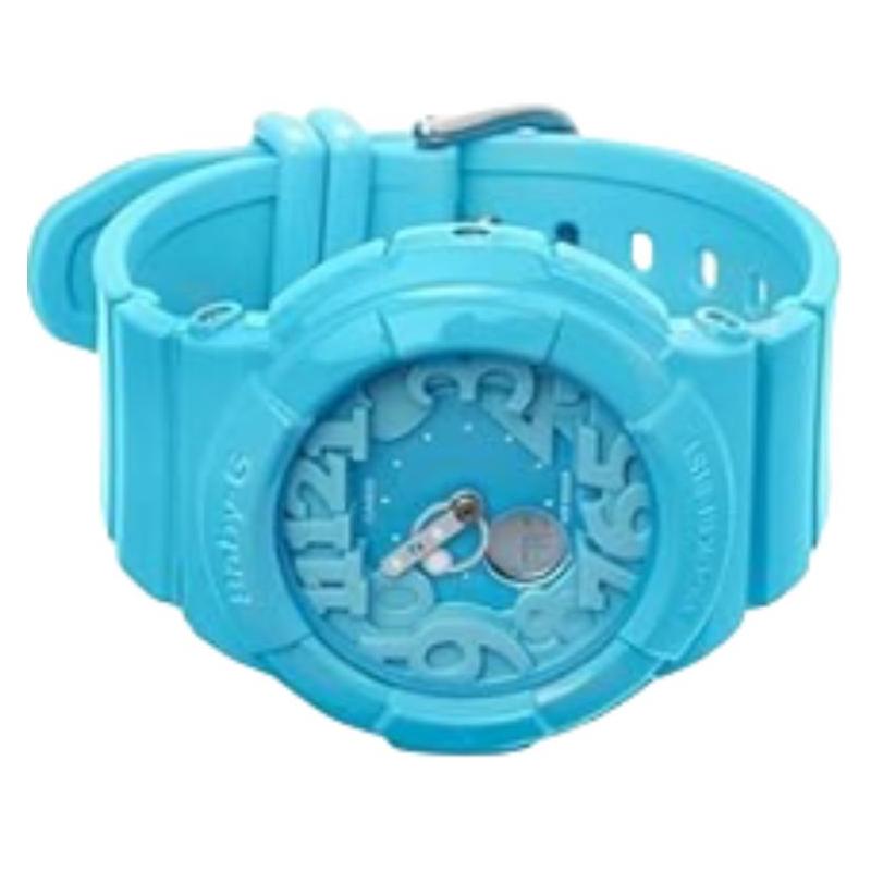 Casio BABY-G theme series, neon backlight, 3D three-dimensional time characters, classic pointer dual display, quartz movement, resin BGA-130-2B