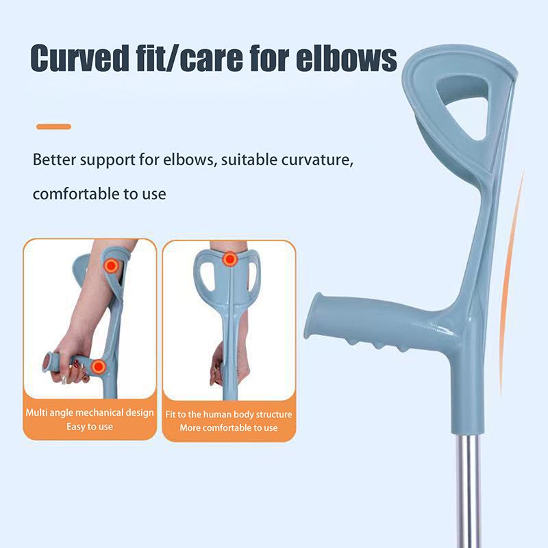 1Pcs Elderly Booster Extra Handle Plastic Elbow Brace Elderly Walking Cane Elbow Crutch Plastic Hardware Accessories Health
