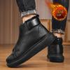 Winter new outdoor velvet warm cotton shoes comfortable round head retro British style casual shoes