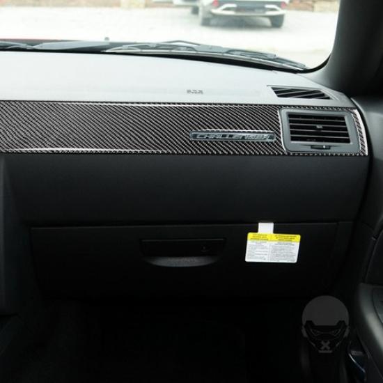 For Dodge Challenger 2008-2014 Carbon Fiber Co-pilot Dashboard Panel Cover Trim