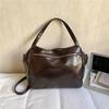 Glossy Faux Leather Hobo Bag Women Fashion Shoulder Bag With Adjustable Strap Soft Texture Handbag Everyday Use