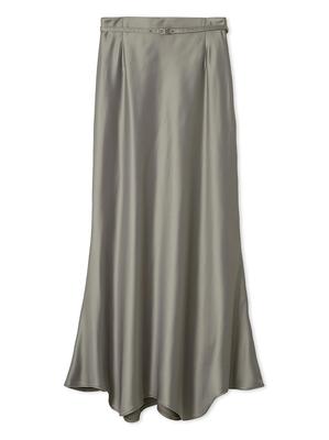 Belted Satin Narrow Skirt CWFS254075GBEG38