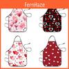 Love Heart Pattern Waterproof Sleeveless Apron For Outdoor Grilling Cooking Gift For Men And Women