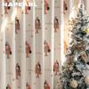 1PC NAPEARL Christmas Blackout Curtains Gold Coin Tree Pattern Printed Curtains for Bedroom Living Room Balcony Window for Home Decor