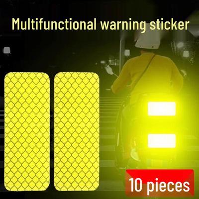 Waterproof Reflective Stickers for Cars, Motorcycles, Helmets, Bicycles—Scratch-Resistant Night Safety Patches