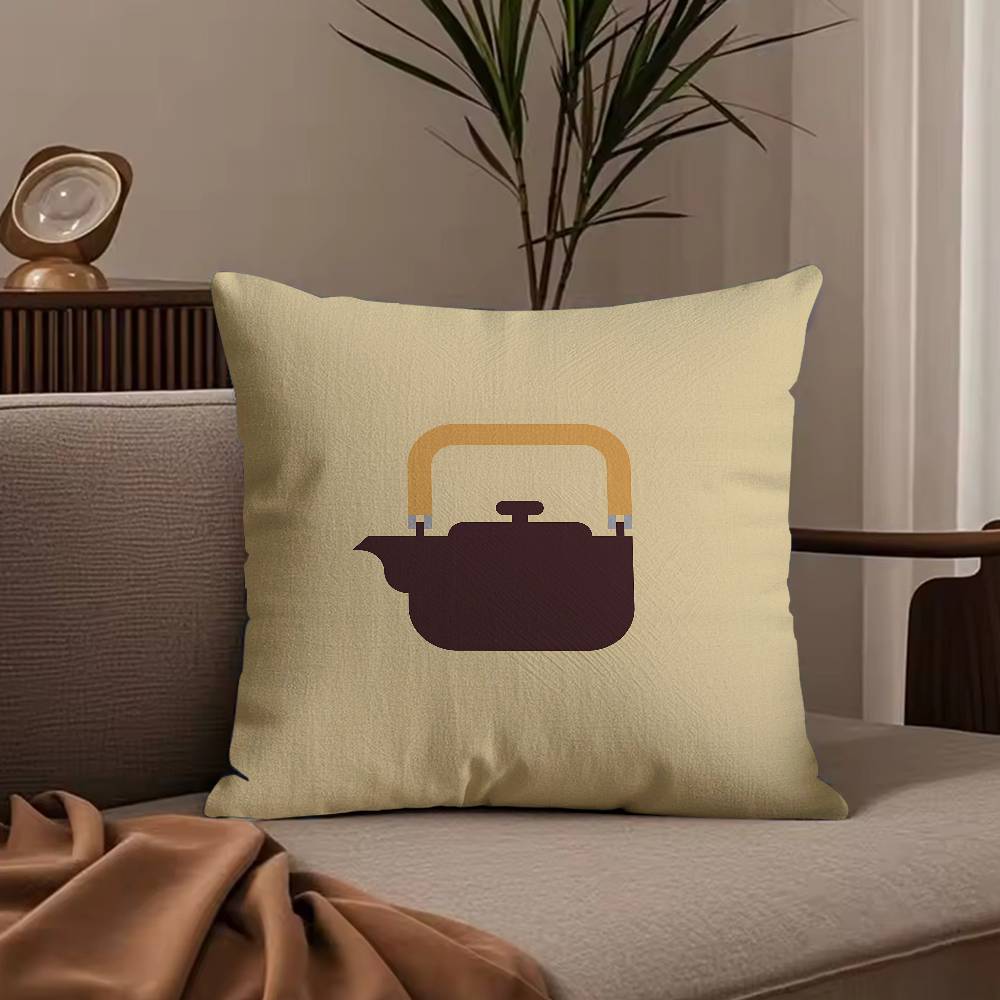 Japan Day Anime Simple Pillow Case Anti-dustmite Pillowcase Invisible zipper silky short plush Sofa cushion cover