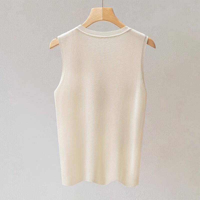 Women's Slim Fit Sleeveless Round Neck Vest Top