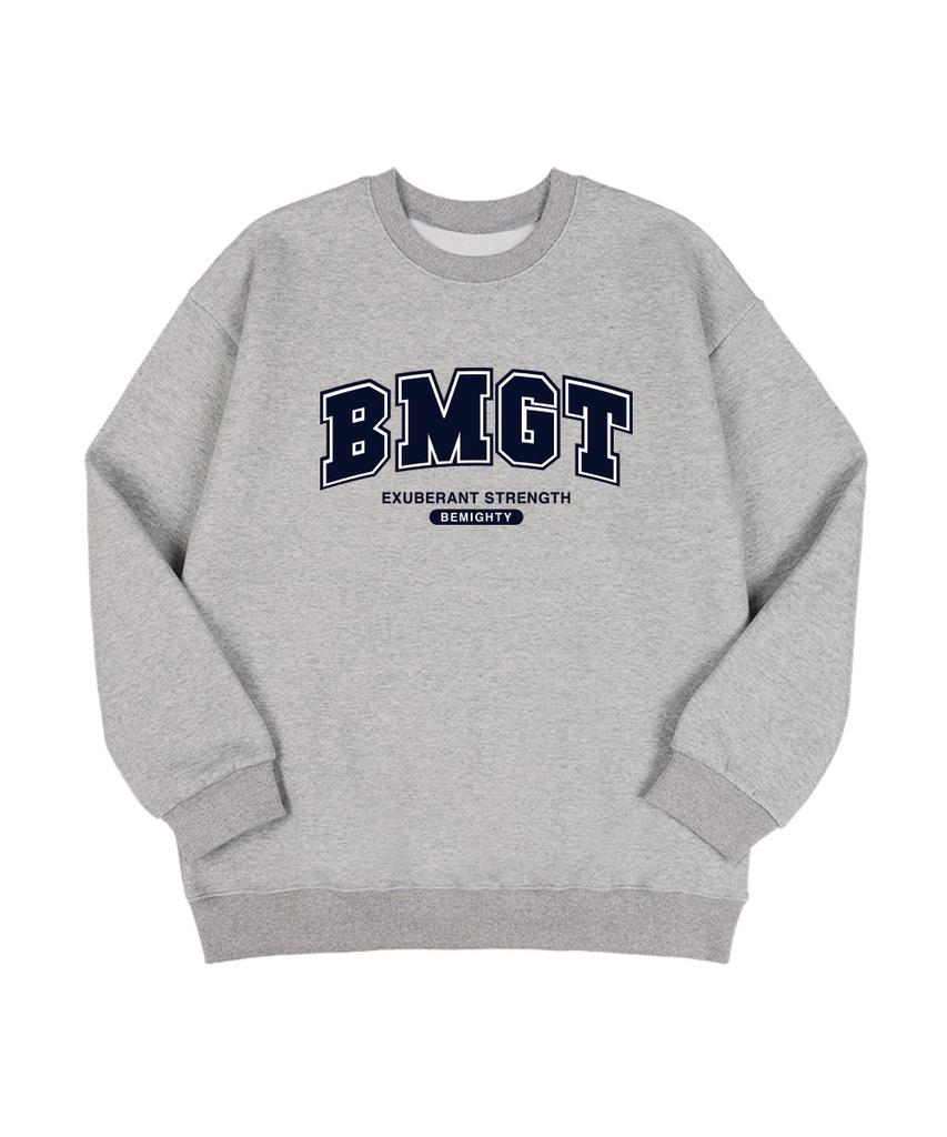 BEMIGHTY College Lettering Oversized Double-Sided Sweatshirt [Oatmeal]