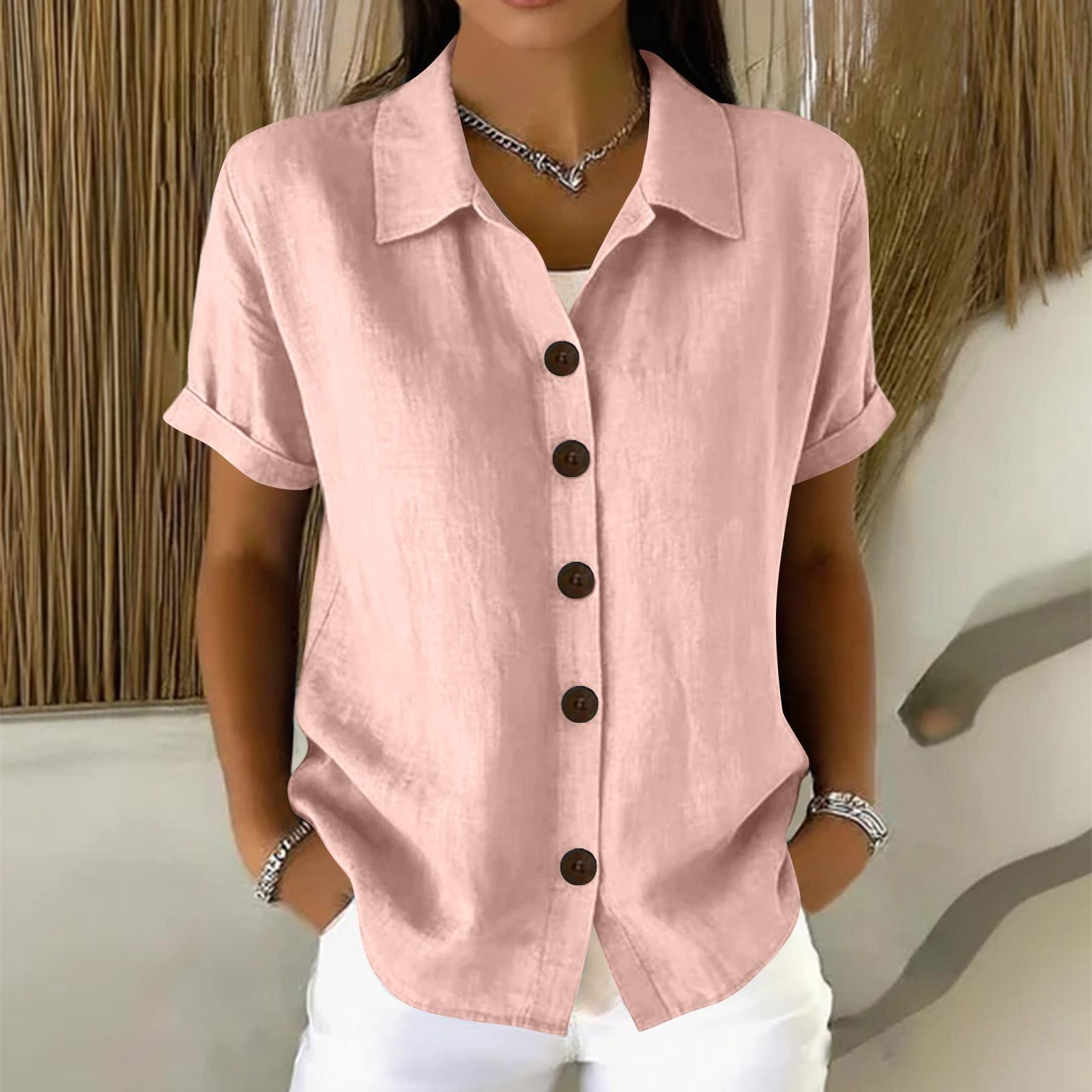 Ladies Polo Shirts Short Sleeve Button Down Womens Polo Shirts for Women UK Ladies Golf Tops Golf Polo Shirts S
