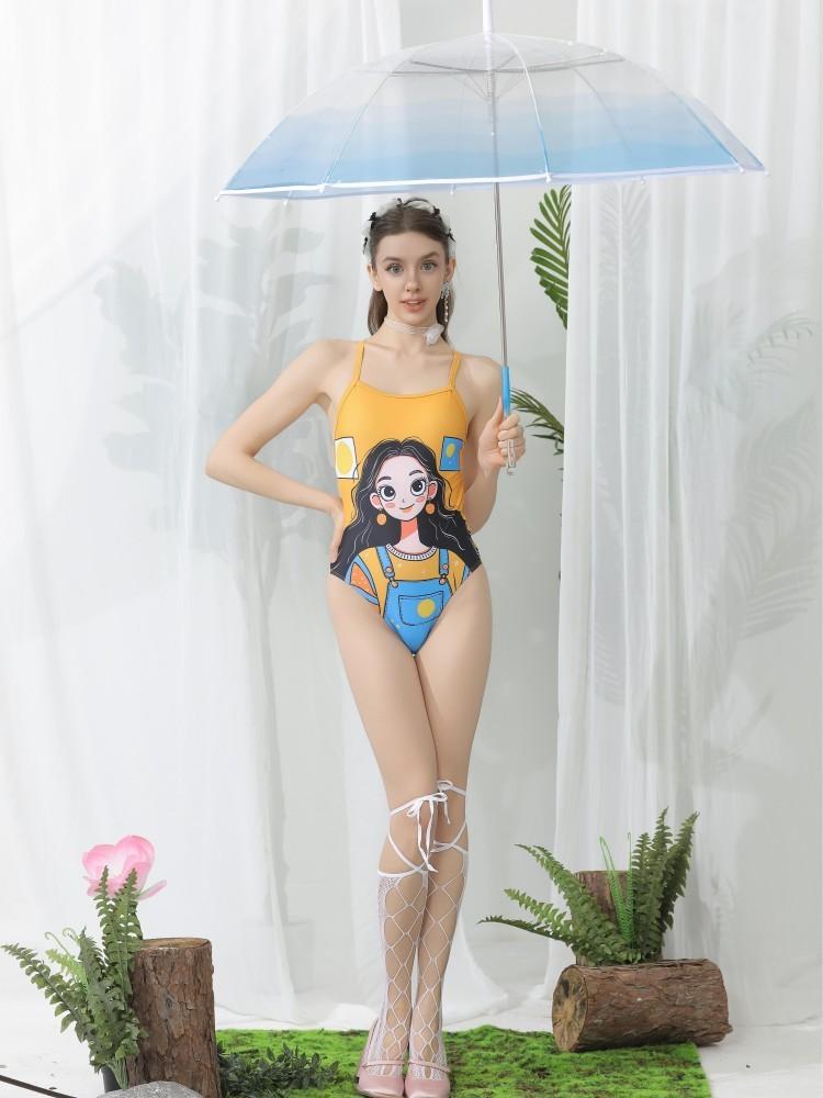 Advanced Sense Slim Fit Small Chest One-piece Professional Racing Sports One-piece Swimsuit 's Swimming Pool Special Sexy