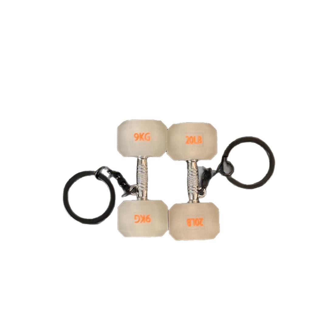 Creative Metal Grip Dumbbell Pendant Charm: Sports-inspired Cultural Ornament