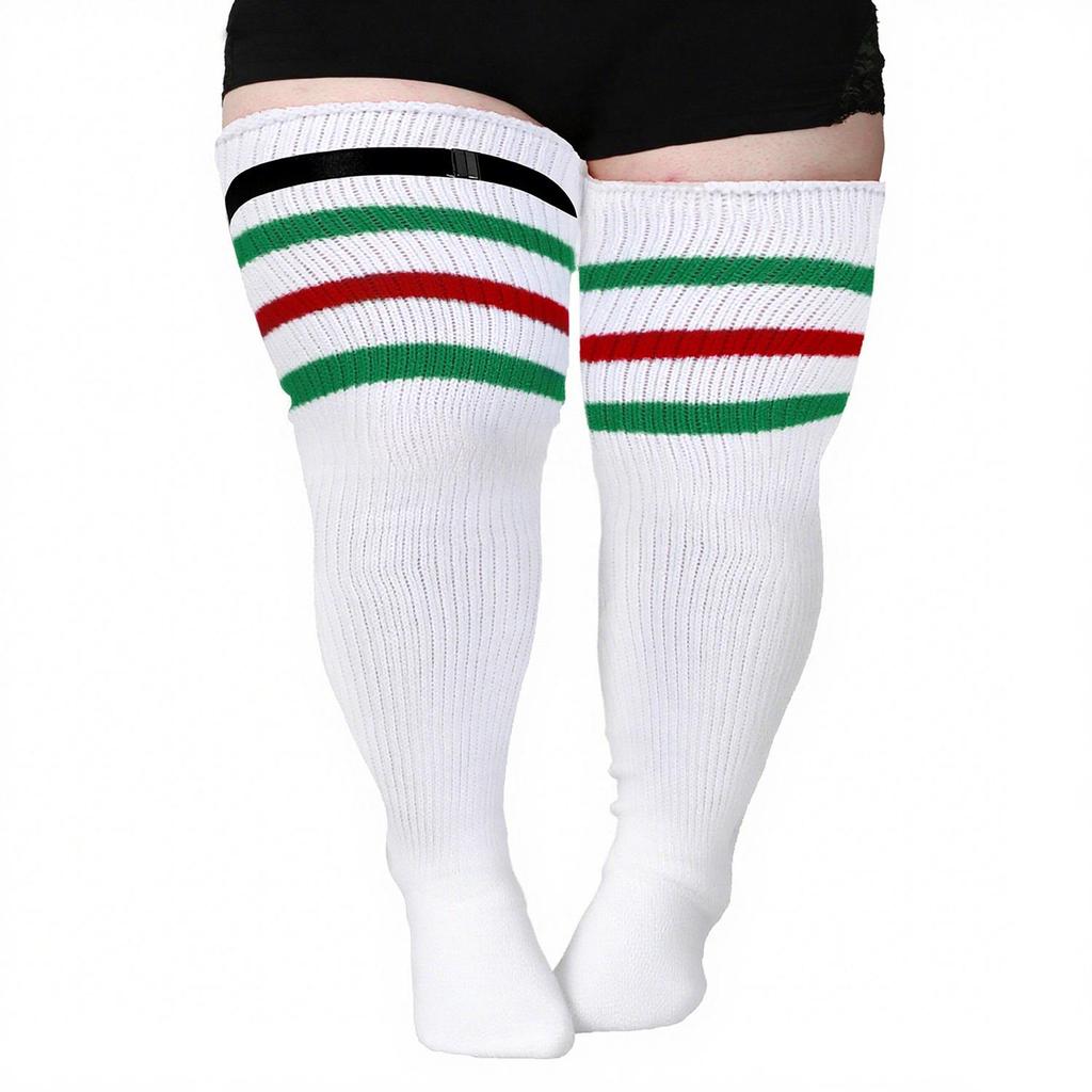 Plus Size Women's Compression Knee-High Socks - Extra Thick Over-the-Knee for Autumn/Winter