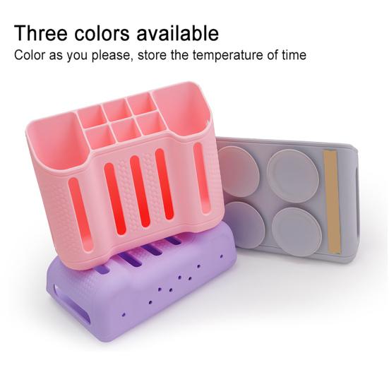 Wall-mounted Toothbrush Holder 8 Slots Bathroom Organizer Electric Toothbrush And Toothpaste Holder with Suction Cup for Bathroom Accessories