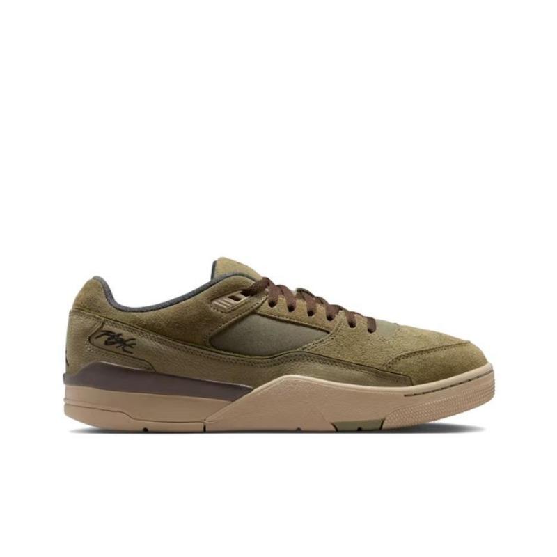 Jordan FLIGHT COURT Men Vintage Basketball Shoes Olive Green HF3255-202