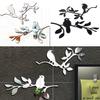 Removable 3D Tree Birds Mirror Wall Stickers DIY Art Decal Home Decor-Mural
