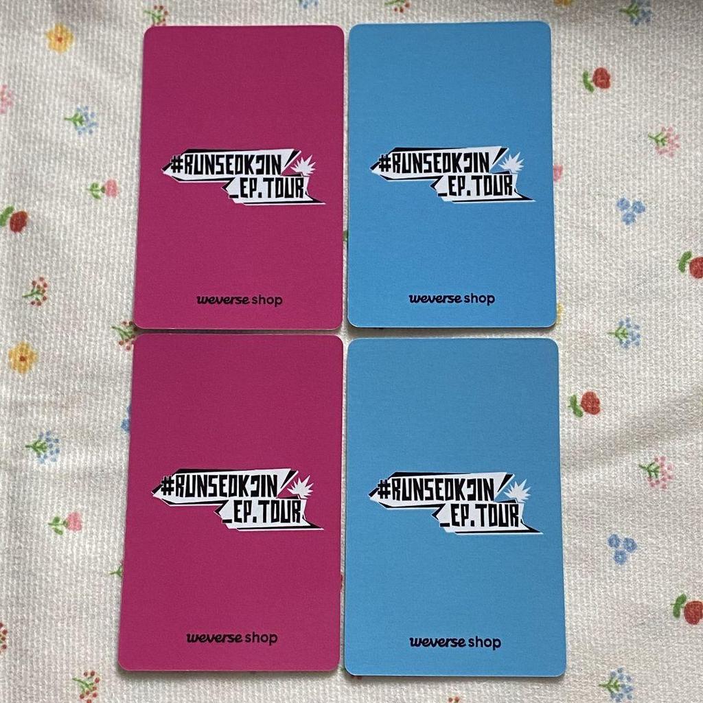 [USED] BTS Limited Edition Bonus Jin Korea RUNSEOKJIN_EP.TOUR 4 Trading Cards
