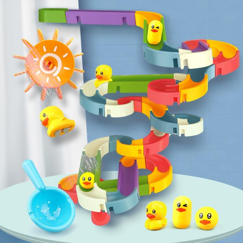 Koupit Baby Bath Toys DIY Marble Race Run Assembling Track Bathroom ...