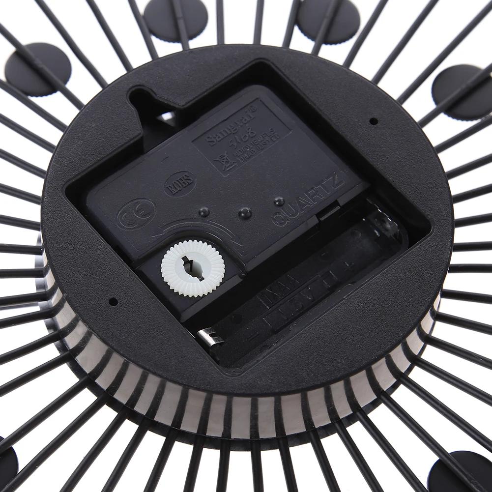 33cm Digital Round Clock Quartz Movement Hanging Wall Watches Battery Powered Jeweled Artistic Background Housewear Furnishings