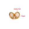 2sets No Fade PVD Gold Magnetic Stainless Steel Ball Beads Clasp Connectors DIY Bracelet Necklace Jewelry Making End Converter