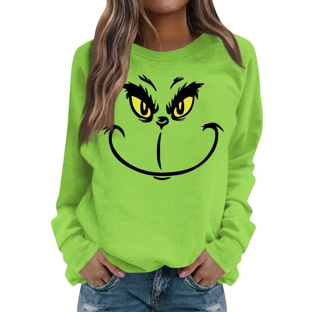 Women's Casual Fashion Graphic Printed Vintage Casual Print Long Sleeve O-Neck Pullover Top Blouse