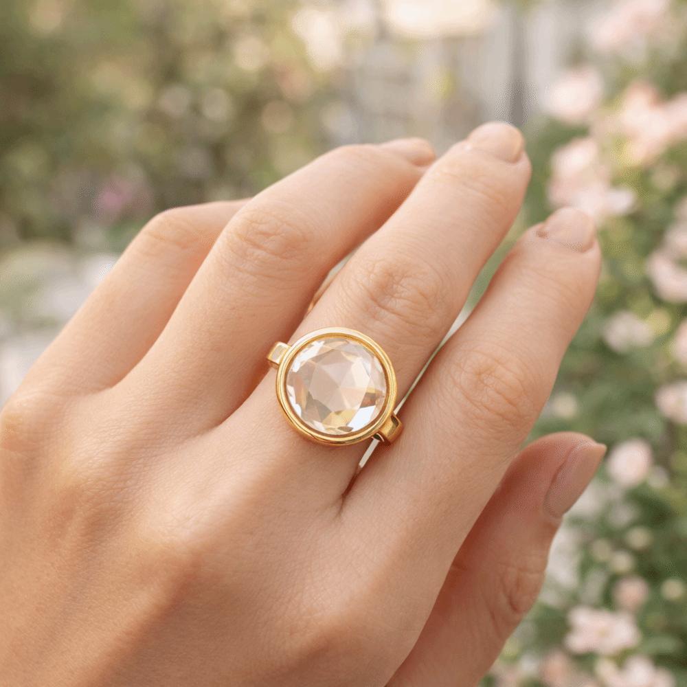 Hollow Circular Box Ring DIY Design Transparent Box Ring Cute Heart-shaped Box Ring Accessories