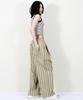 Deumakeu Vintage Stripe Wide Pants Sage Green