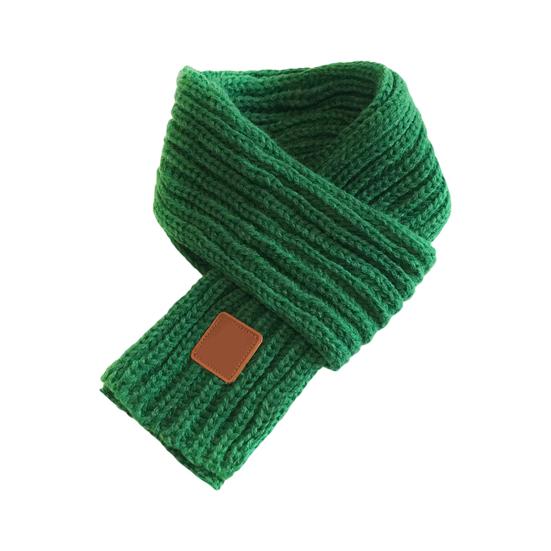 Herbst Winter Kinder Schal Einfarbig Stretch Dick Jungen Mädchen Schal Kältefest Damen Strickschal für Draußen